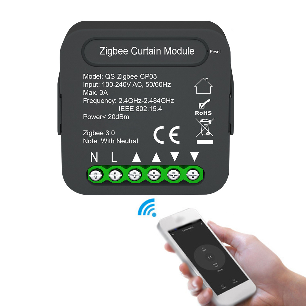 Tuya ZigBee WiFi Curtain Switch Module for Roller Shutter Blinds Motor Smart Home Google Home Alexa Control