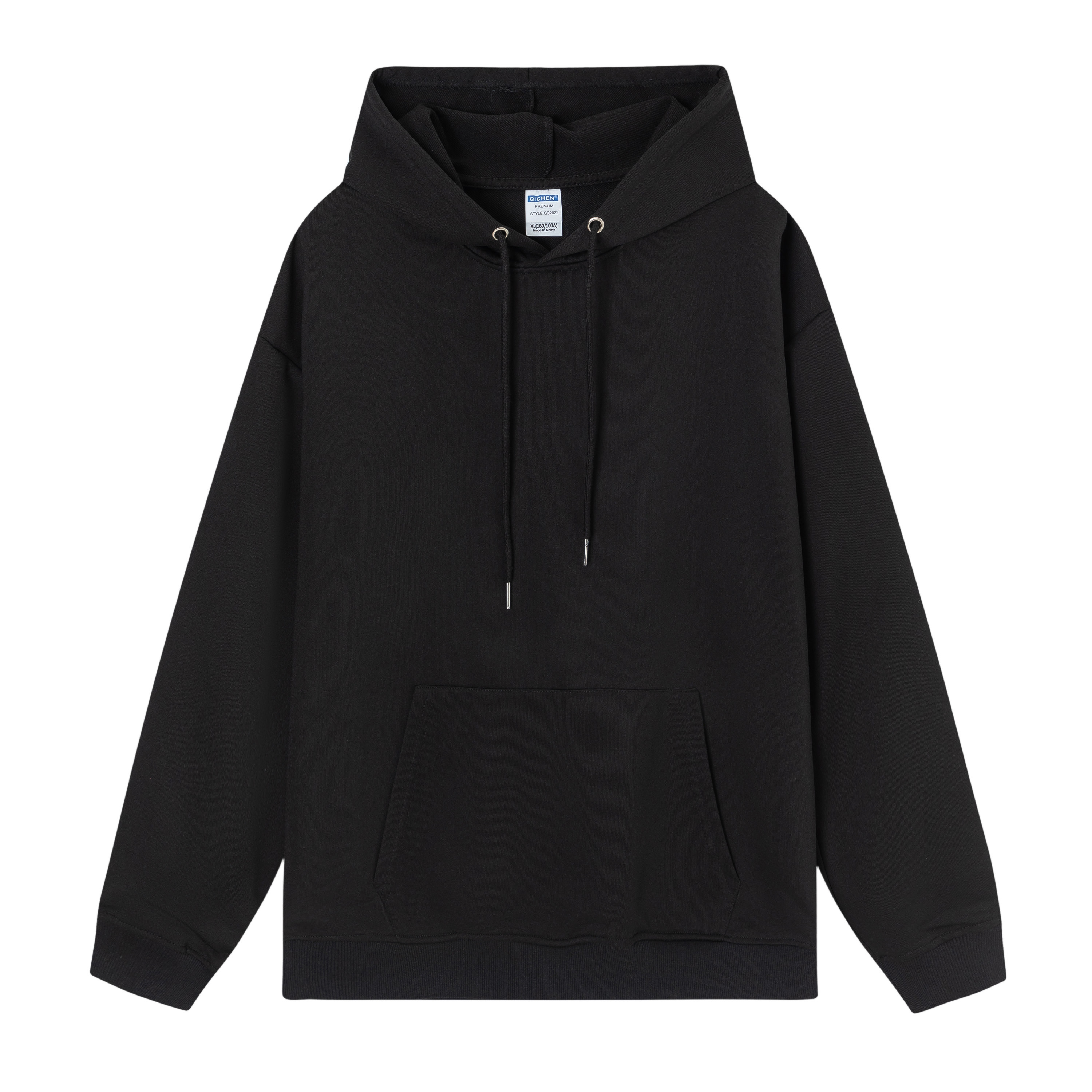 Mens 260gsm 100% cotton Super terry Regular Fit Lined hood with drawstring ties Kangaroo pouch pocket hoodie