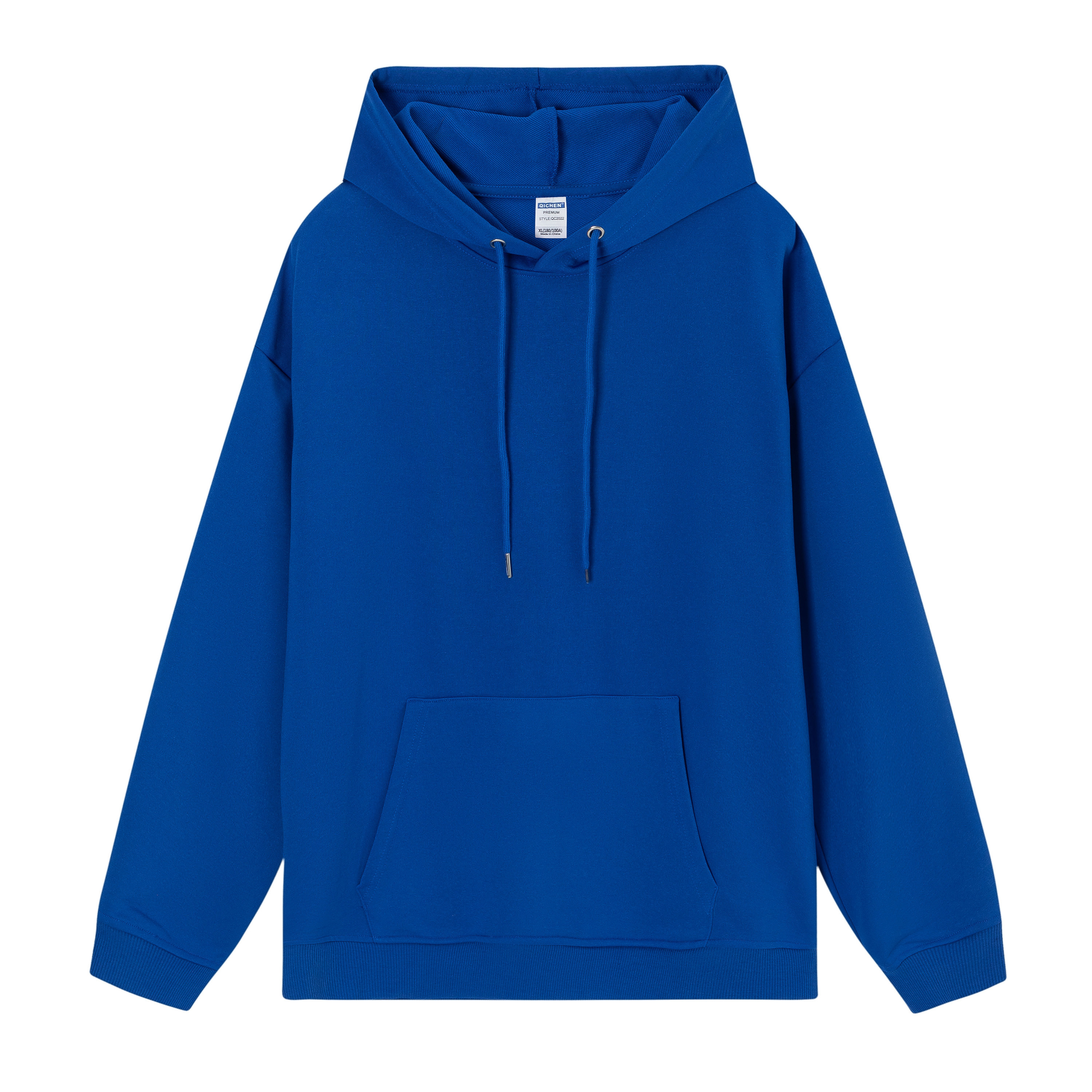 Mens 260gsm 100% cotton Super terry Regular Fit Lined hood with drawstring ties Kangaroo pouch pocket hoodie