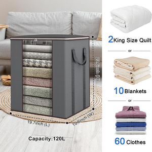 Home Bedroom Portable Furniture Use Organizer Large Blanket Storage Bags Clothes Comforter Containers For Bed