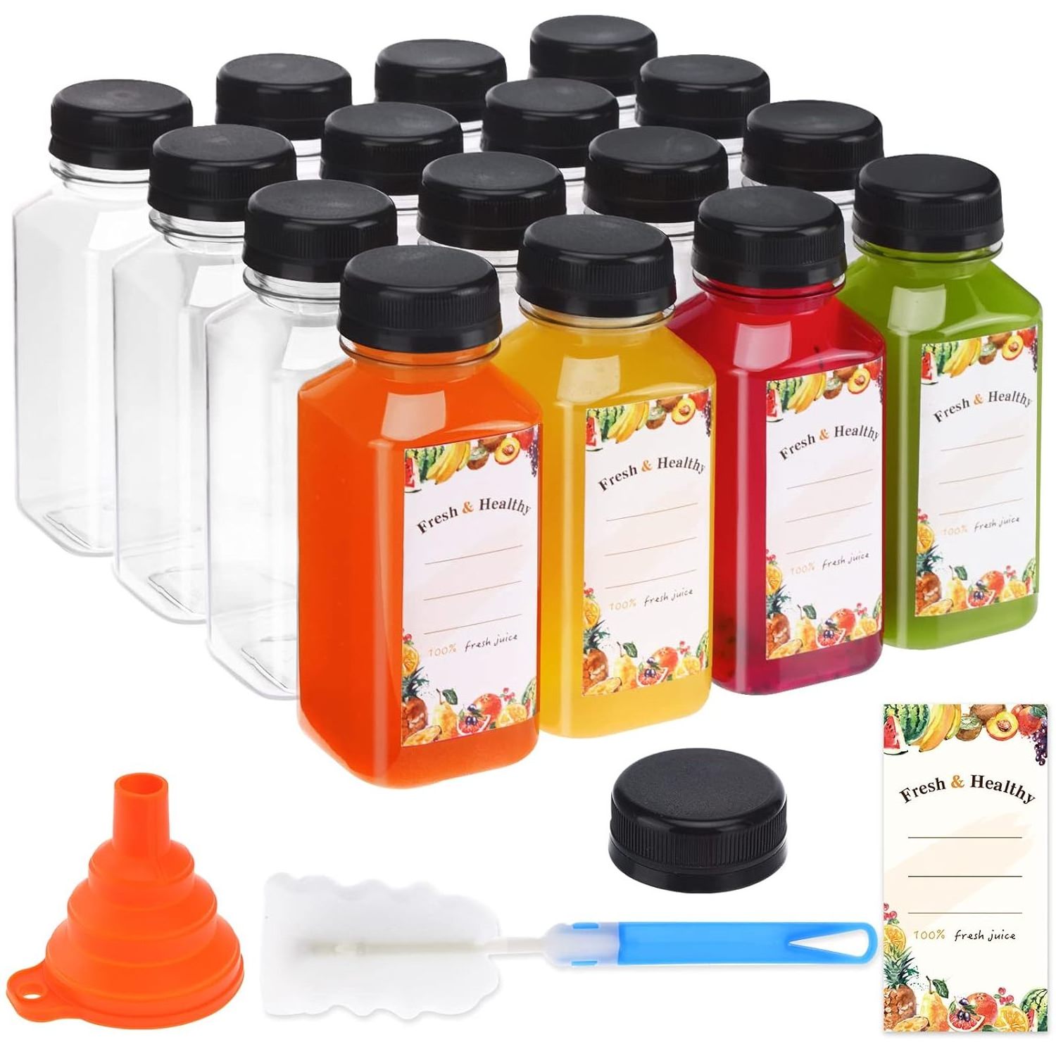 Cheapest Price Drinking Bottle For Juice Milk Water Coffee  Clear Plastic Juice Square Empty Bottles