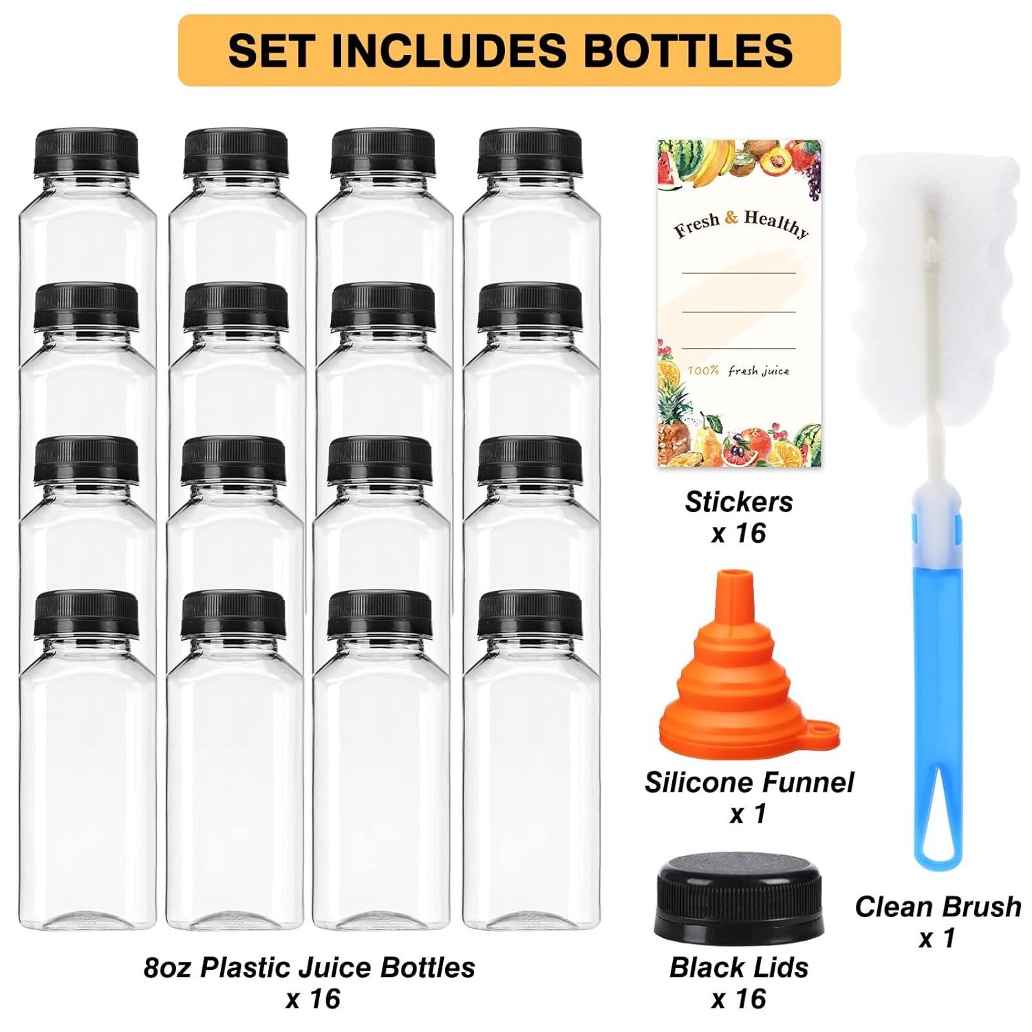 Cheapest Price Drinking Bottle For Juice Milk Water Coffee  Clear Plastic Juice Square Empty Bottles