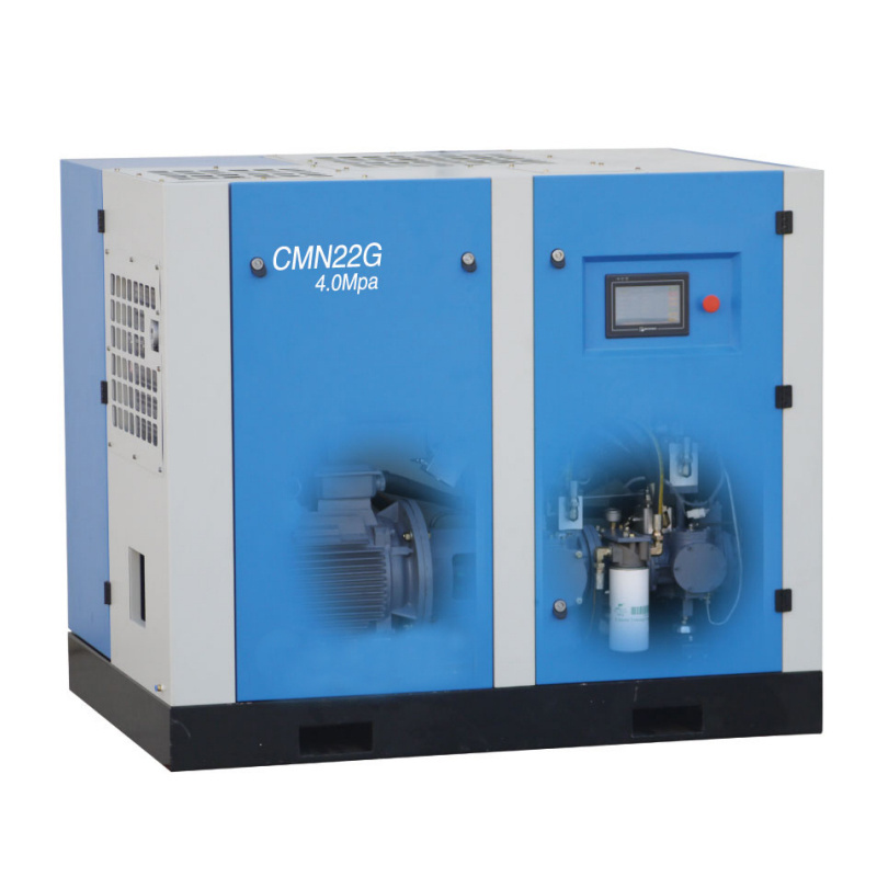 Durable 500 psi High Pressure Oil-free PM VSD Two-stage Screw Air Compressor With Stainless Steel Connection