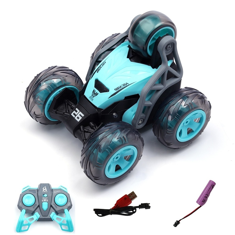 2.4G High Speed 360 Rotating Off-Road Tumbling Climbing Vehicle 5 Wheel Stunt Car