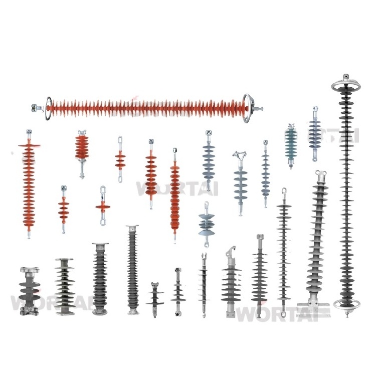 Wortai Composite Polymer Deadend Insulator 10kV 15kV Silicone Rubber with Tongue and Clevis End Fitting with high quality