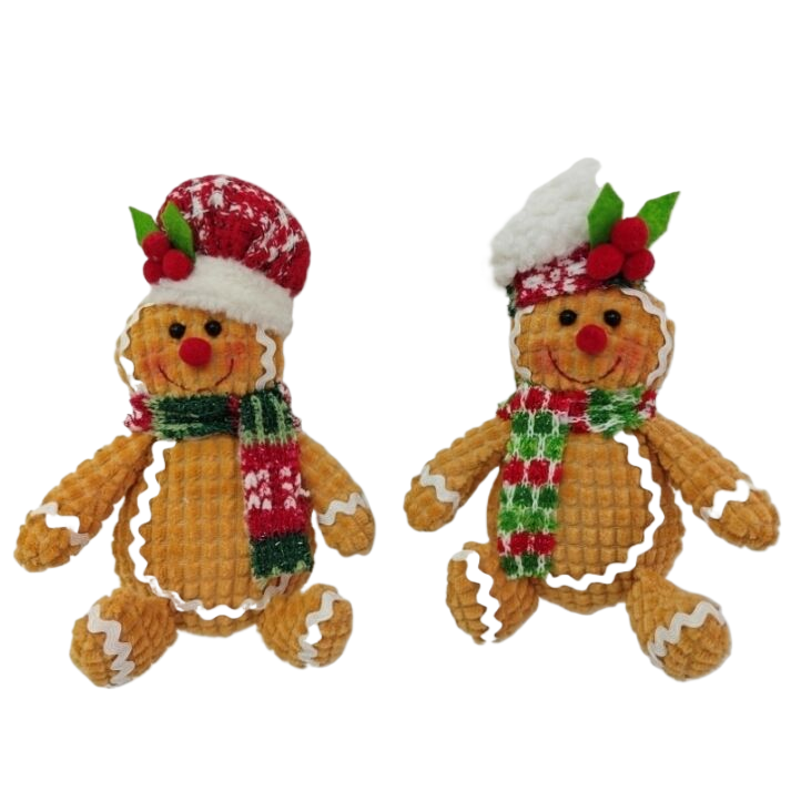 KG Xmas In Stock Adornos De Navidad  Santa Snowman Deer Bell Fabric Ornament Christmas Hanging Decorations For Holiday Decor