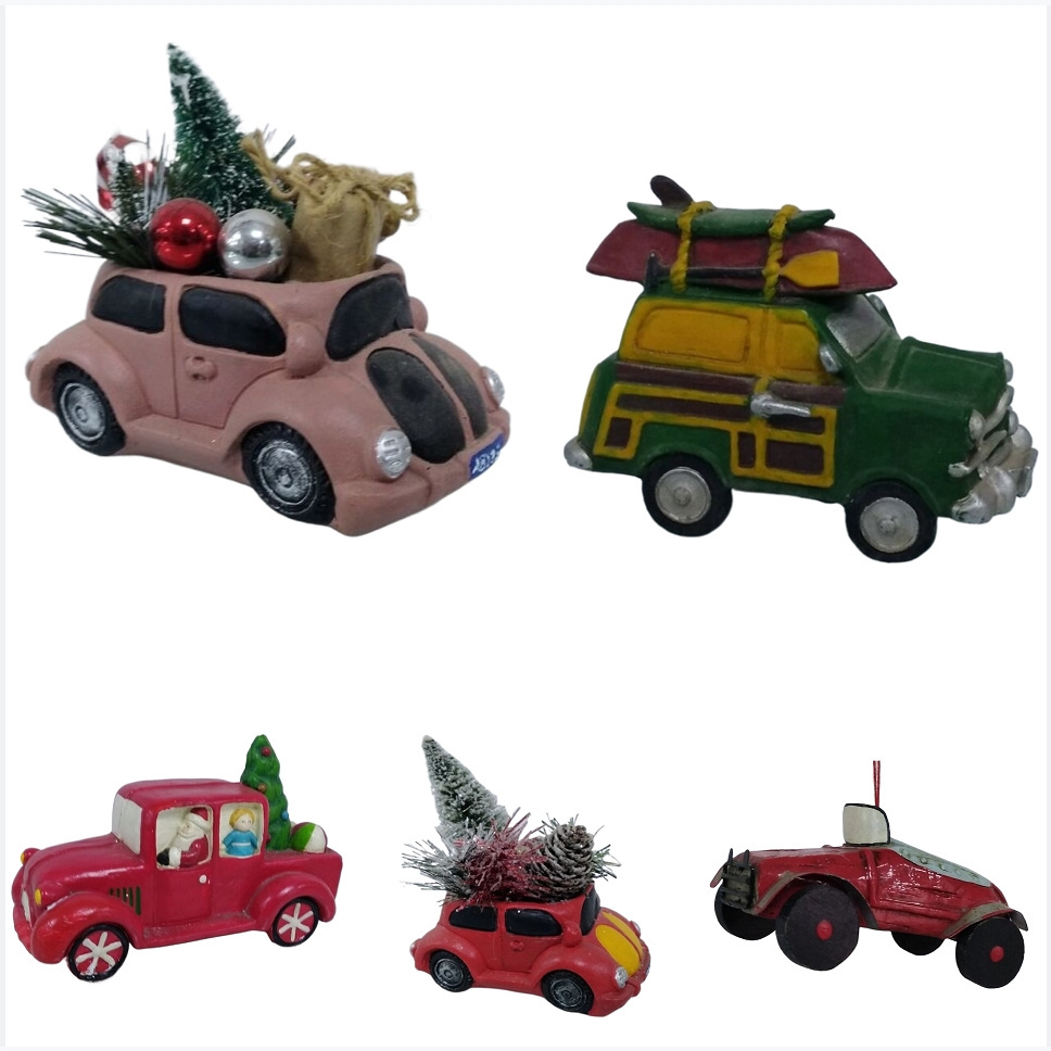 Christmas decorations creative car pendants Christmas car ornaments small trees Christmas tree pendants