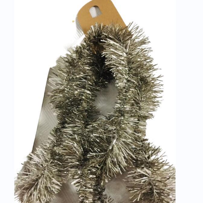 6 ft Christmas Silver Tinsel Garland for Christmas party tinsel hanging decoration