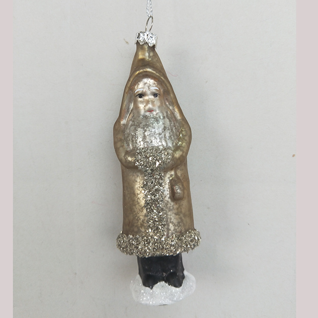 antique blown glass santa decoration for Christmas tree small decoration