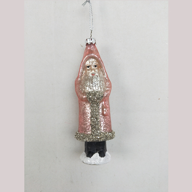 antique blown glass santa decoration for Christmas tree small decoration