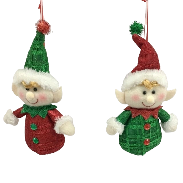 KG Xmas In Stock Adornos De Navidad  Santa Snowman Deer Bell Fabric Ornament Christmas Hanging Decorations For Holiday Decor