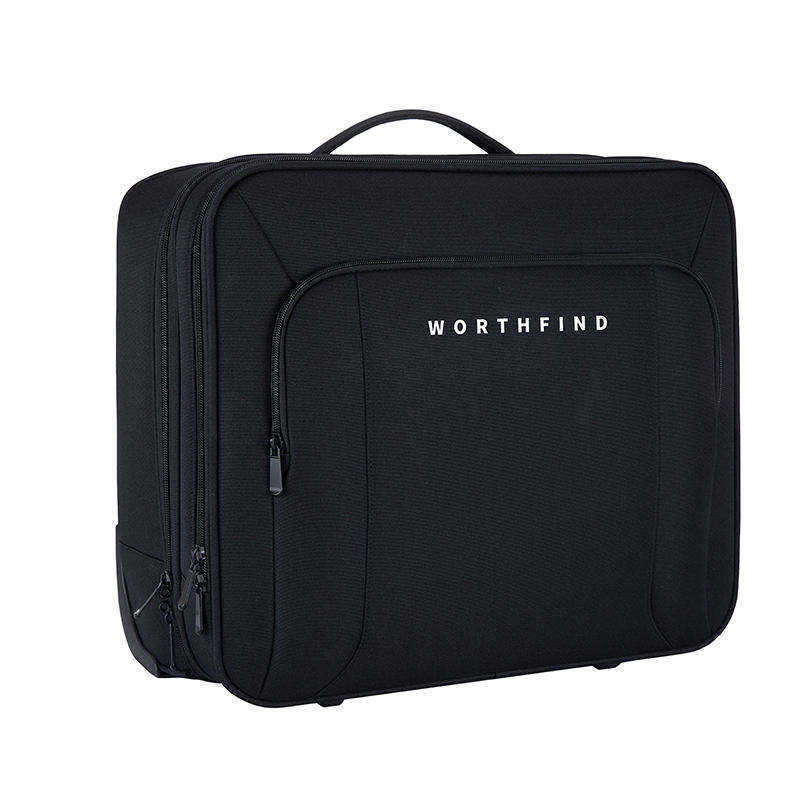 Worthfind Custom Oem Odm Polyester Black Durable Suitcase Luggage Business Mini Travel Trolley Bag