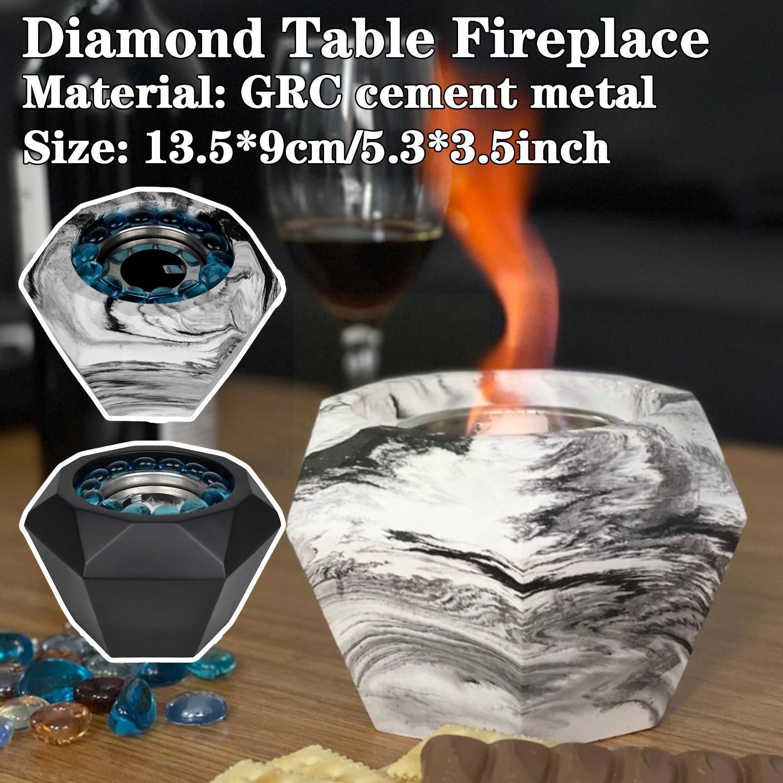 Camping Indoor Mini Garden Portable Table Top Concrete Ethanols Smokeless Outdoor Marble Tabletop Fire Pit