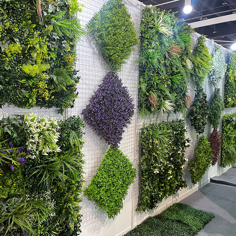 Fake Grass Wall Panels Hedge Decor Artificial Grass Wall Panels Fence Backdrop For Decoration