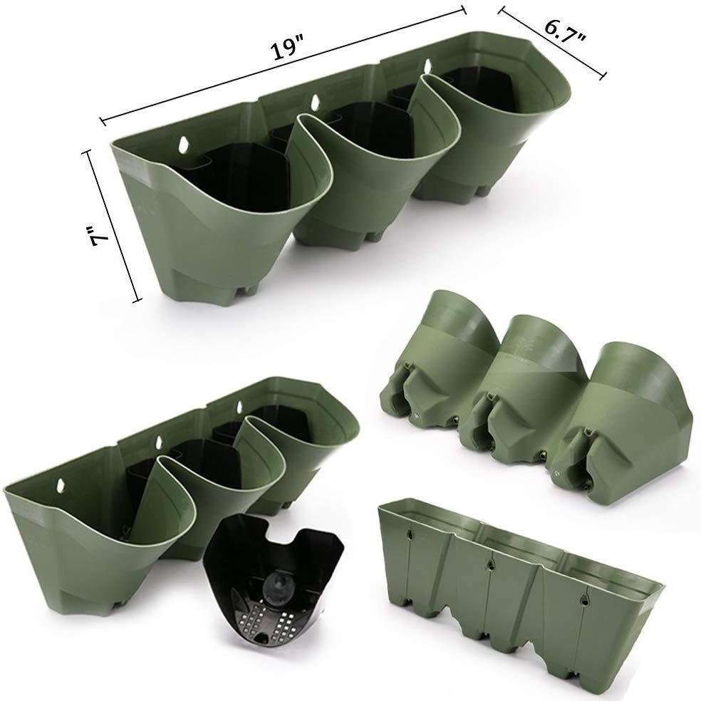 Plastic Garden Outdoor Self Watering Hanging Wall Vertical Planter Pot