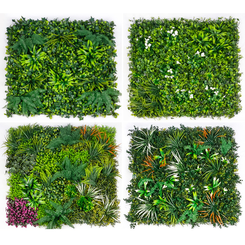 Panel Fake Artificial Foliage Hedges Grass Plant Outdoor Green Wall Planter Roll Panel Panels