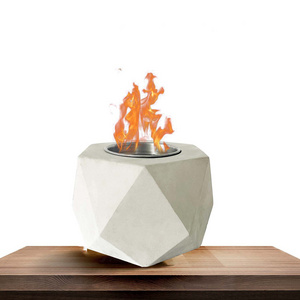 Indoor Bioethanol Small Smores Fire Place Concrete Portable Mini Tabletop Fire Pit Bowl