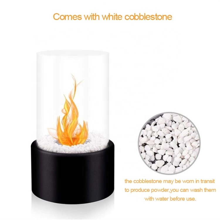 Indoor Ventless Glass Ethanol Fireplace Portable Smokeless Fire Pit Mini Tabletop Fire Pit Outdoor