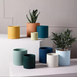 Home Colorful Nordic Decor Glazed Succulent Plant Pot Terracotta Cement Planter Ceramic Flower Pots Wholesale