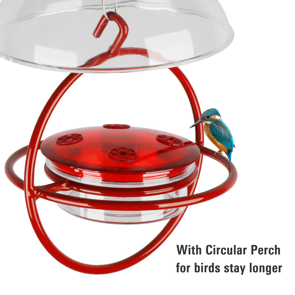 Garden Home Backyard Round Hanging Humming Bird Perch Hummingbird Feeder