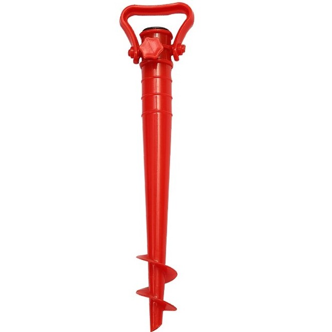 Holder Base Manufacture Plastic Screw Outdoor Sand Beach Umbrella Anchor with Handle