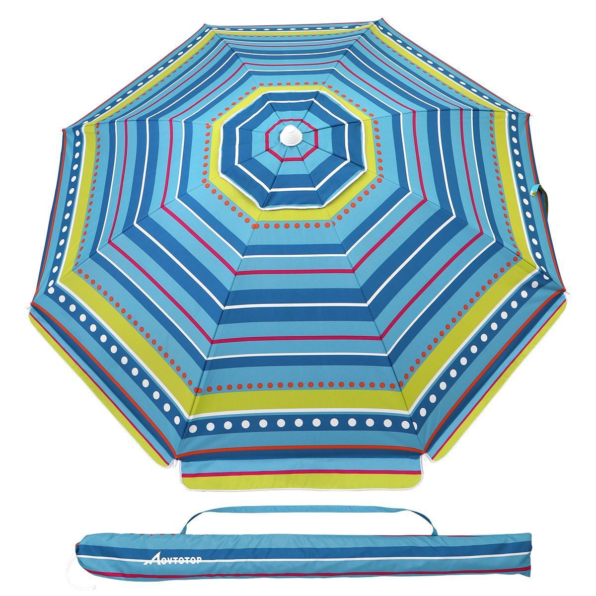 1.8M 2M Fishing Wholesale Sun Custom Tilt Plastic Anchor Outdoor Parasol Beach Umbrella With Flap