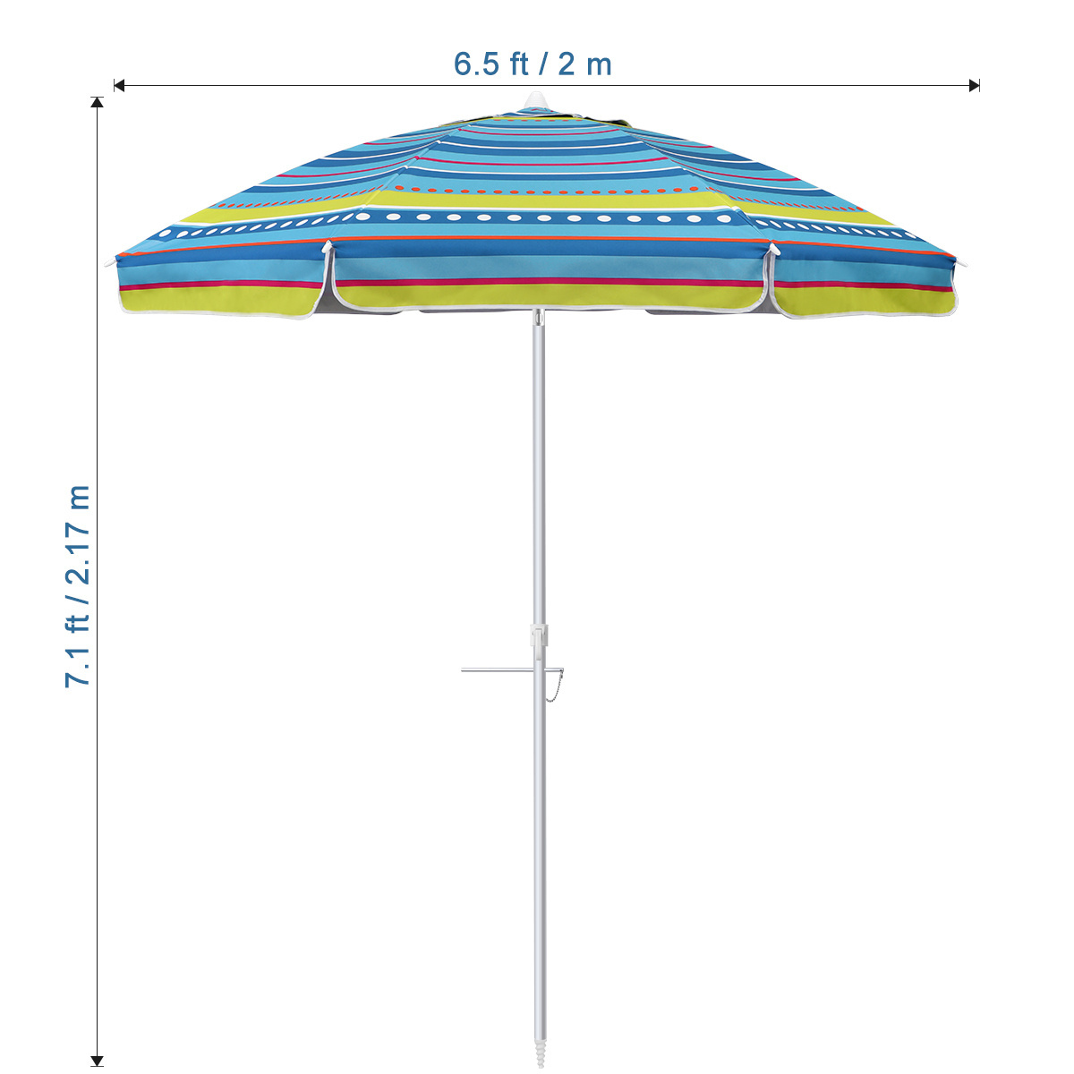 1.8M 2M Fishing Wholesale Sun Custom Tilt Plastic Anchor Outdoor Parasol Beach Umbrella With Flap