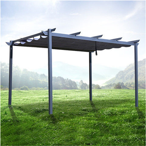 Garden Furniture Roof Grape Rock Canopy Patio Gazebo 3x3 Metal Frame Outdoor Pergola