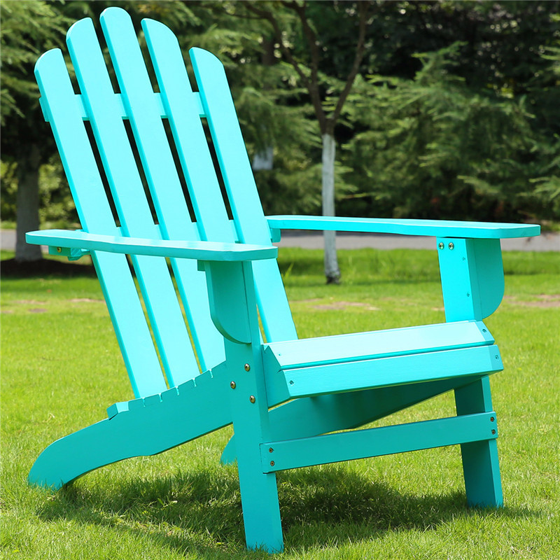 Resin Lounge  Modern Teak Outdoor  HDPE Plastic Wood Adirondack Chairs