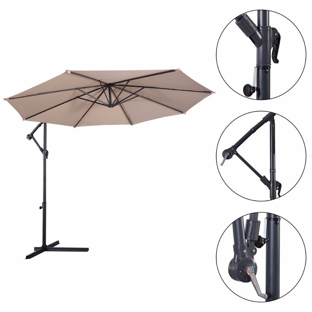 Beach sea garden outdoor furniture folding hanging resistant uv patio parasols umbrellas