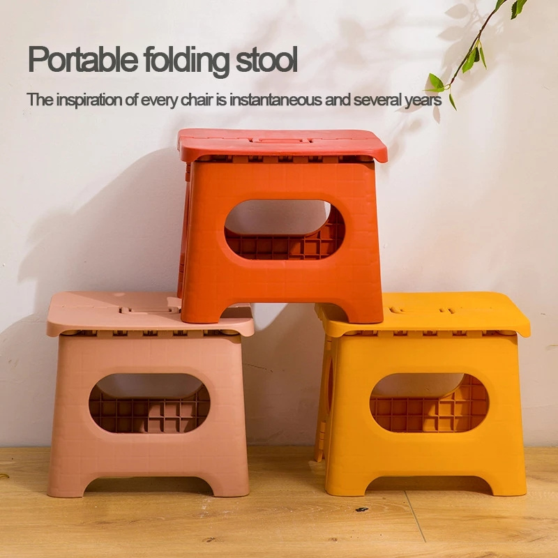 Kitchen Round Toilet Telescopic Foldable Plastic Retractable Portable Step Folding Stool