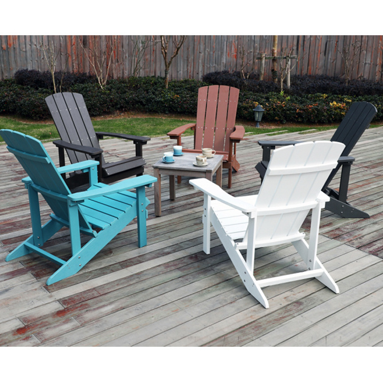 Modern Waterproof Ergonomic design Outdoor Patio Garden Waterproof Plastic Wood Adirondack Chairs