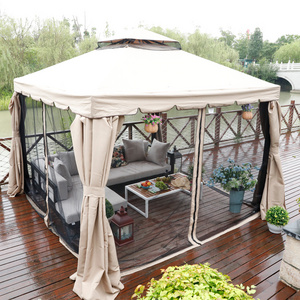 Luxury Pergola Waterproof Patio Metal Aluminium Gazebos Steel Garden Canopy Outdoor Steel Garden Hardtop Gazebos