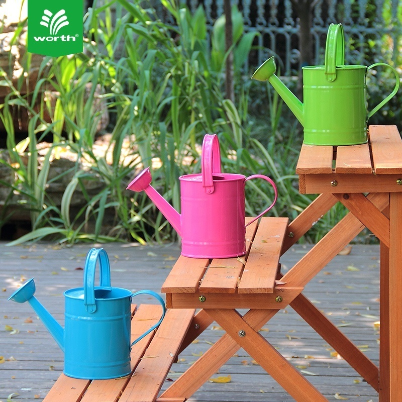 Worth 1.5L Colorful Wholesale Outside Flower Planter Garden Steel Bulk Kids Metal Watering Cans