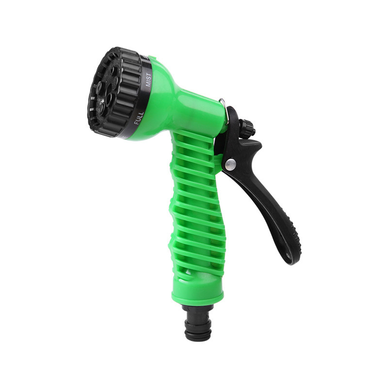 Portable 7 Pattern Irrigation Plastic Water Hose Spray Nozzles Trigger Sprayer Gun