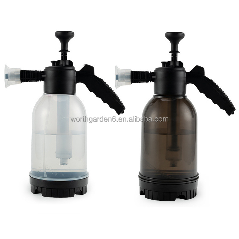 2 Liters Car Wash Watering Plants Plastic Bottle Foam Sprayer Hand Garden Water Pump Sprayer