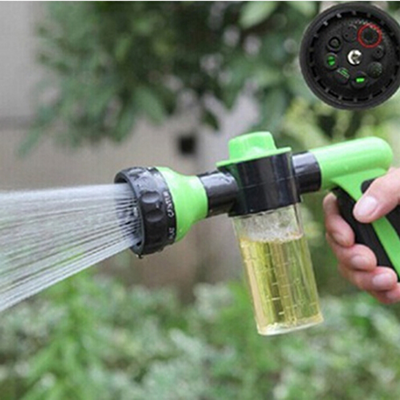 8 Functions Watering Garden Hose Hand Spray Foam Nozzles Gun For Garden Hose