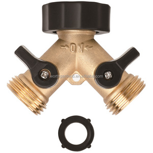 Brass Garden Hose 2 Way Connection Fittings Tap Splitter