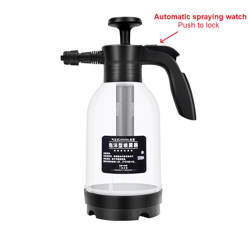 2L Car Wash Spray Hand Held Foam Pump Pressure Garden Snow Pump Foam Watering Sprayer