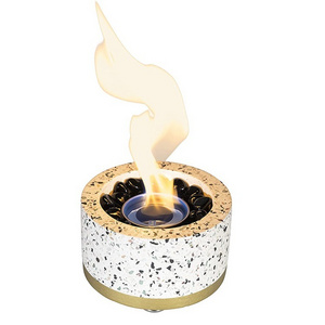 Cement Fire Resistant Mini Fire Bowl Square Metal Concrete Tabletop Fire Pit Bowl