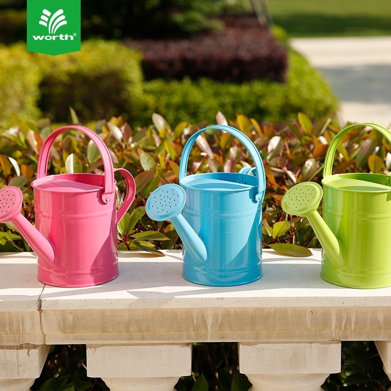 Worth 1.5L Colorful Wholesale Outside Flower Planter Garden Steel Bulk Kids Metal Watering Cans