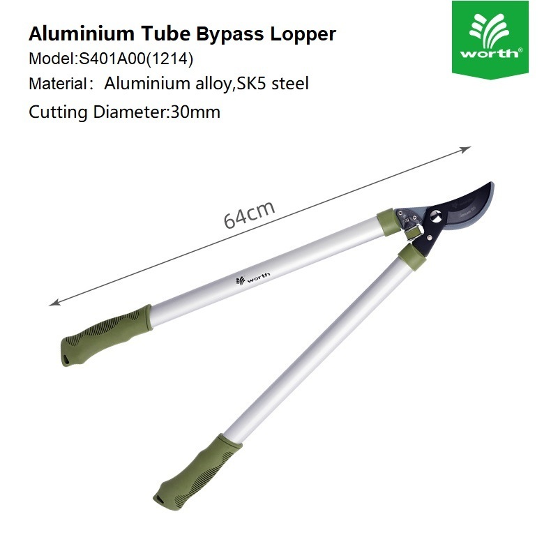 SK5 Steel Blade Aluminium Alloy TPR Handle Standard Bypass Garden Loppers Shears Pruning Lopper