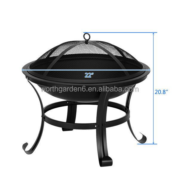 Corten Steel Small Outside Portable Cooking Grill Mat Round Garden BBQ wood burning Fire Pit fireplace