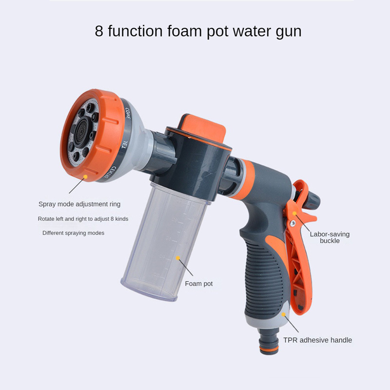 High Pressure Carwash Water Garden Hose Foaming Nozzle Sprayer Gun