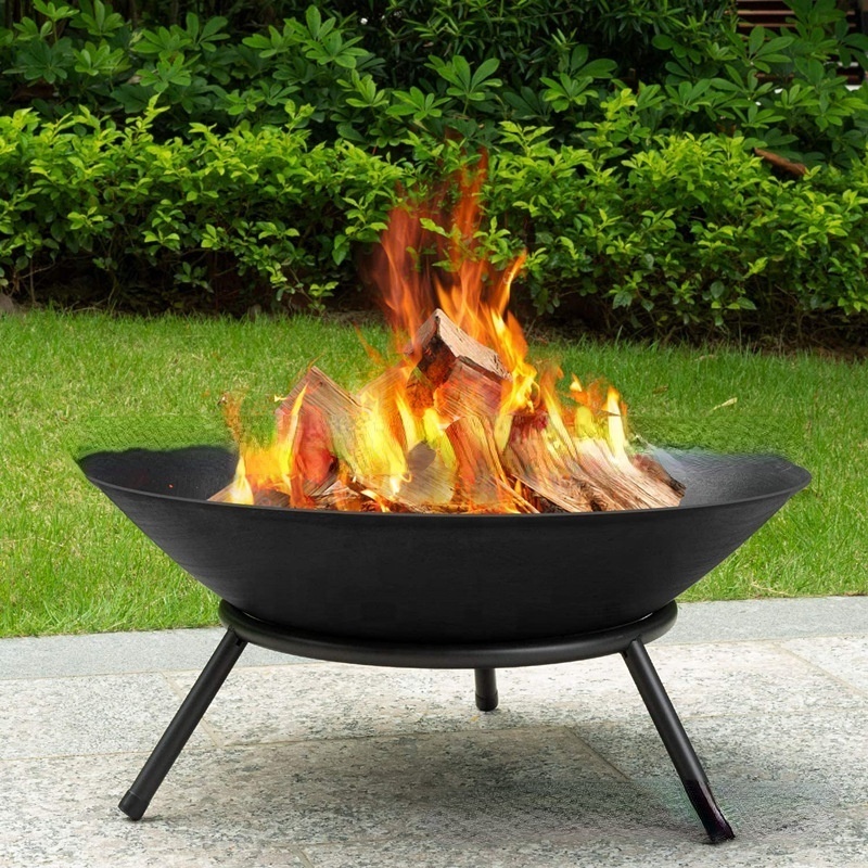 Black Grill Outdoor Smokeless Wood Burning Camping Corten Steel BBQ Fire Pit For Sale