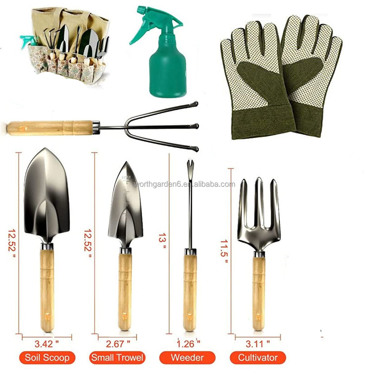 Garden Tool Wholesale Suppliers Small Garden Tool Kit Bonsai Trowel Garden Hand Tool Set In Bag