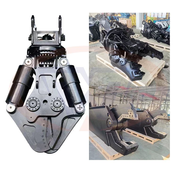 Hydraulic Rotating Excavator Attachment Demolition Double Cylinder Metal Scrap Shear For Excavator