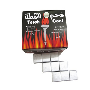 60PCS/BOX 24BOXES/CARTON  Natural Bamboo Charcoal Silver Hookah Charcoal