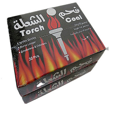 30pcs Torch Coal Incense Charcoal Saudi Arabia Hookah Coal  silver Coal