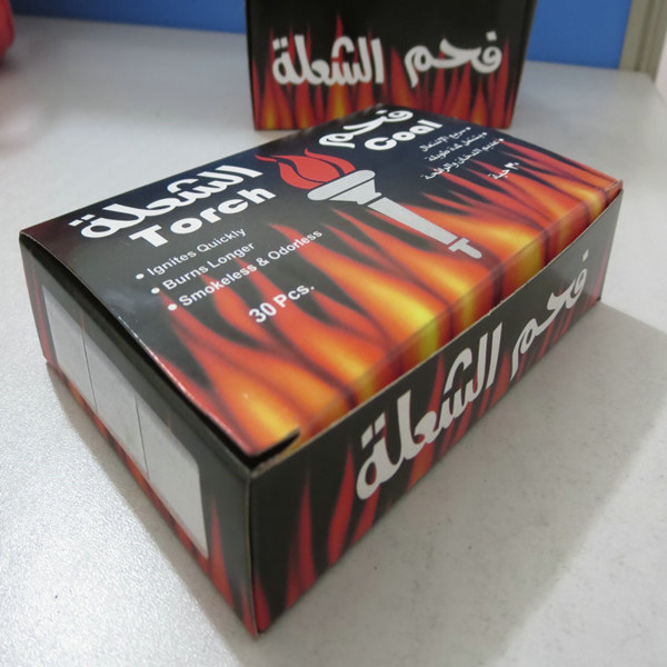 30pcs Torch Coal Incense Charcoal Saudi Arabia Hookah Coal  silver Coal